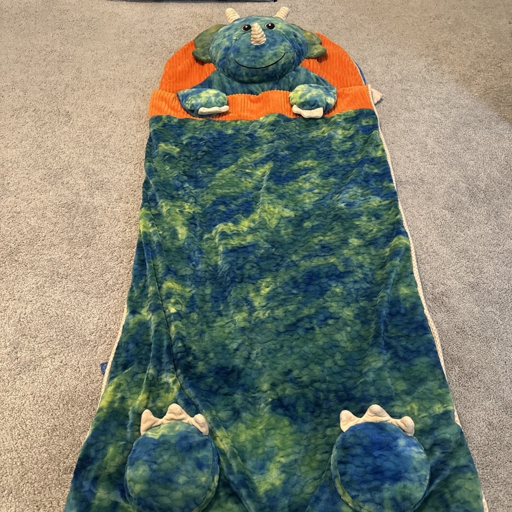 Toddlers HugFun Soft Fleece Blanket Triceratops Dinosaur Sleeping Bag Bedding